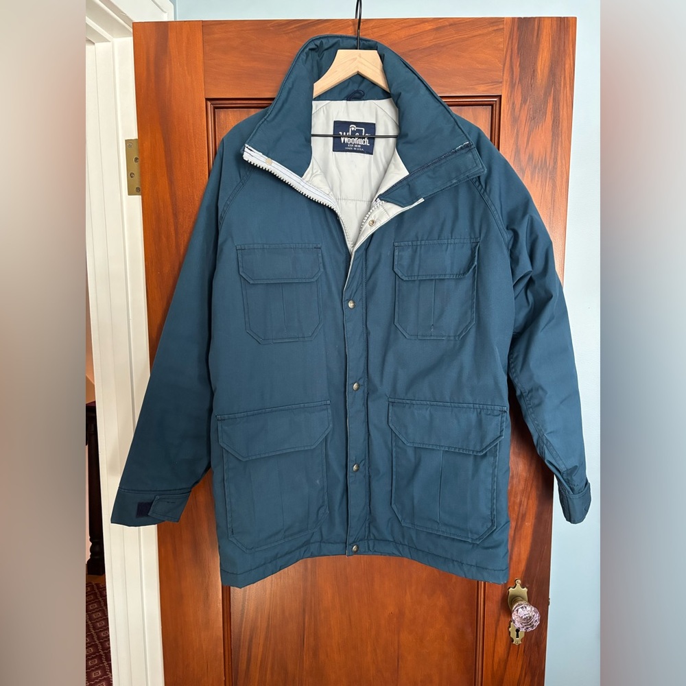 Vintage Woolrich Parka in Teal with Removable Hood